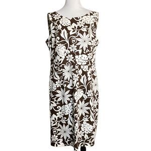 Signature London Style dress Aloha Brown Hawaiian Tie Back